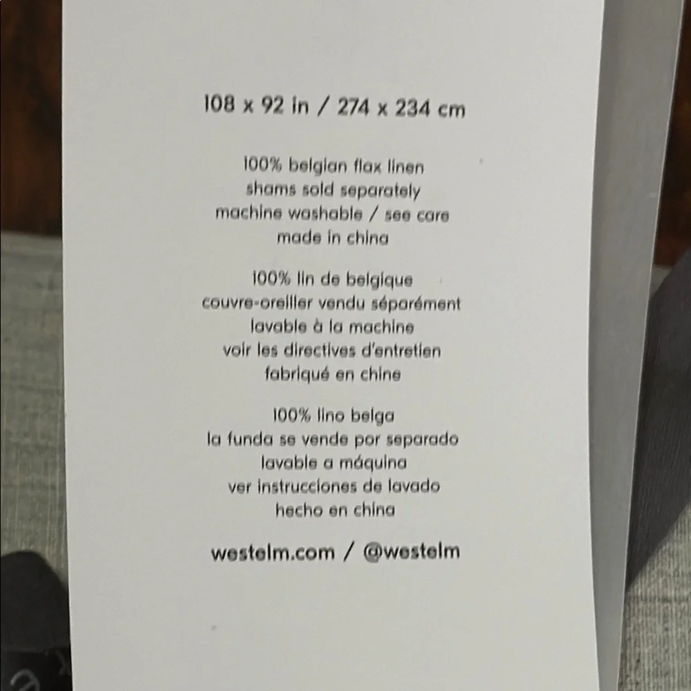West Elm flax belgian